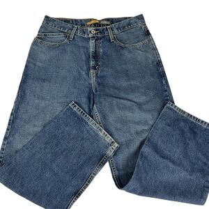 Levis Silvertab Low + Loose Jeans Mens 31x28 Blue Wide‎ Leg Baggy Fit Denim